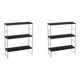 2 wall shelves string in gold and black metal with twist year 60