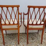 Pair of art nouveau mahogany armchairs