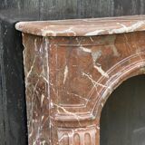 Fireplace Louis XV In Marble Of Rances XVIIIth Century