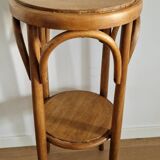 1940s curved wood side table