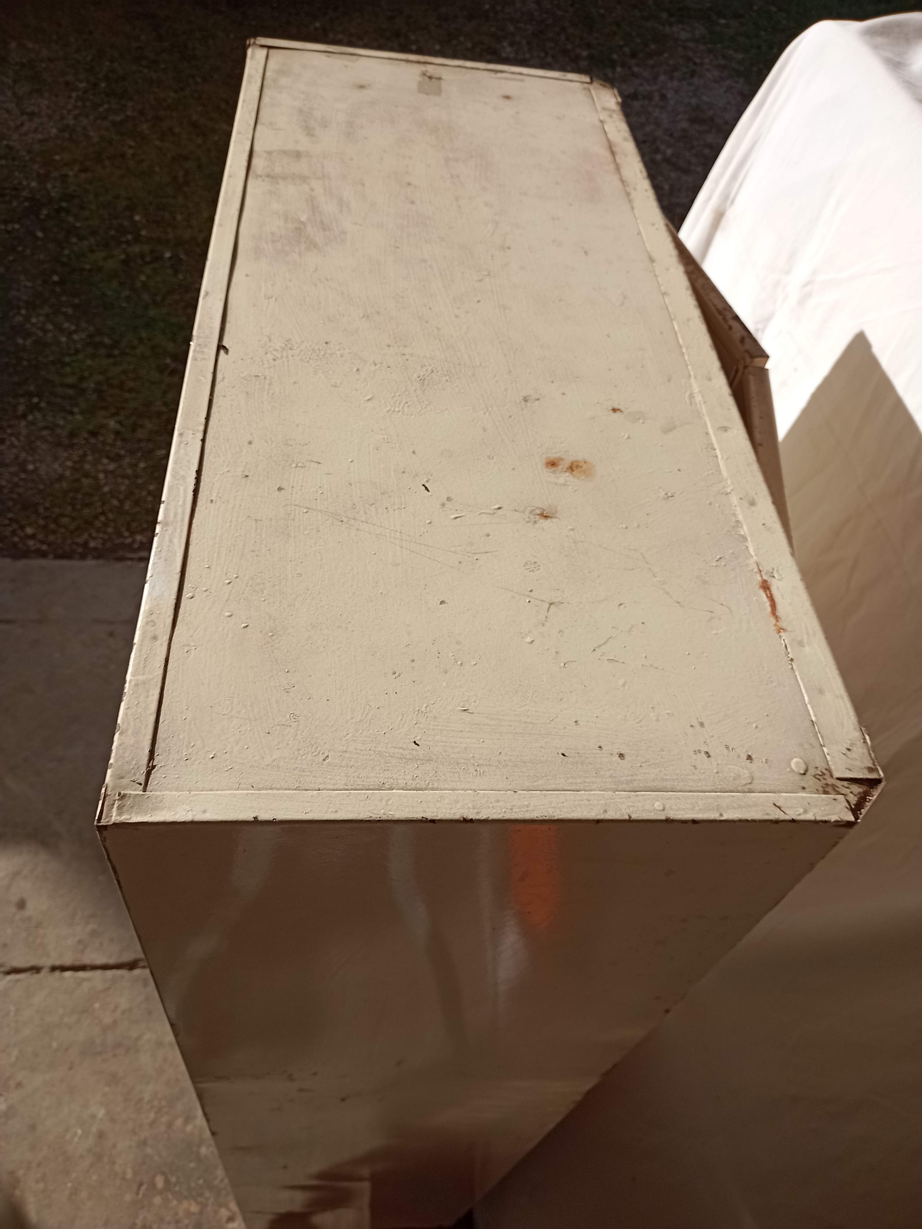 Two-door metal cabinet art deco