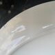 Serving dish in earthenware herbarium model, viola odorata mill of wolves orchies france vintage