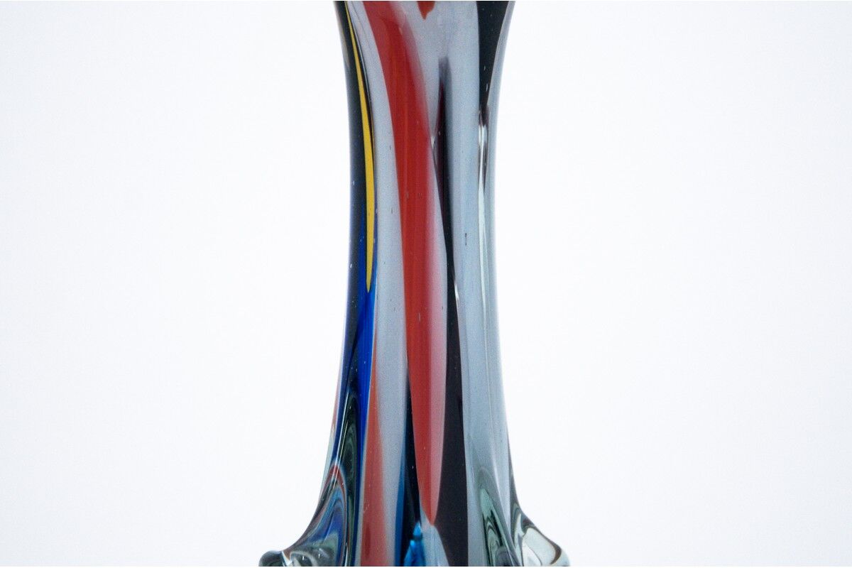 Colorful vase, Ząbkowice, Poland, 1960s