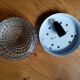 Molded glass wall or ceiling lamp