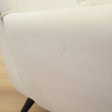 Fauteuil blanc, design italien, années 80, production : Italie