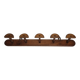 Wall coat rack in solid wood "half-moon" handmade, 75 cm