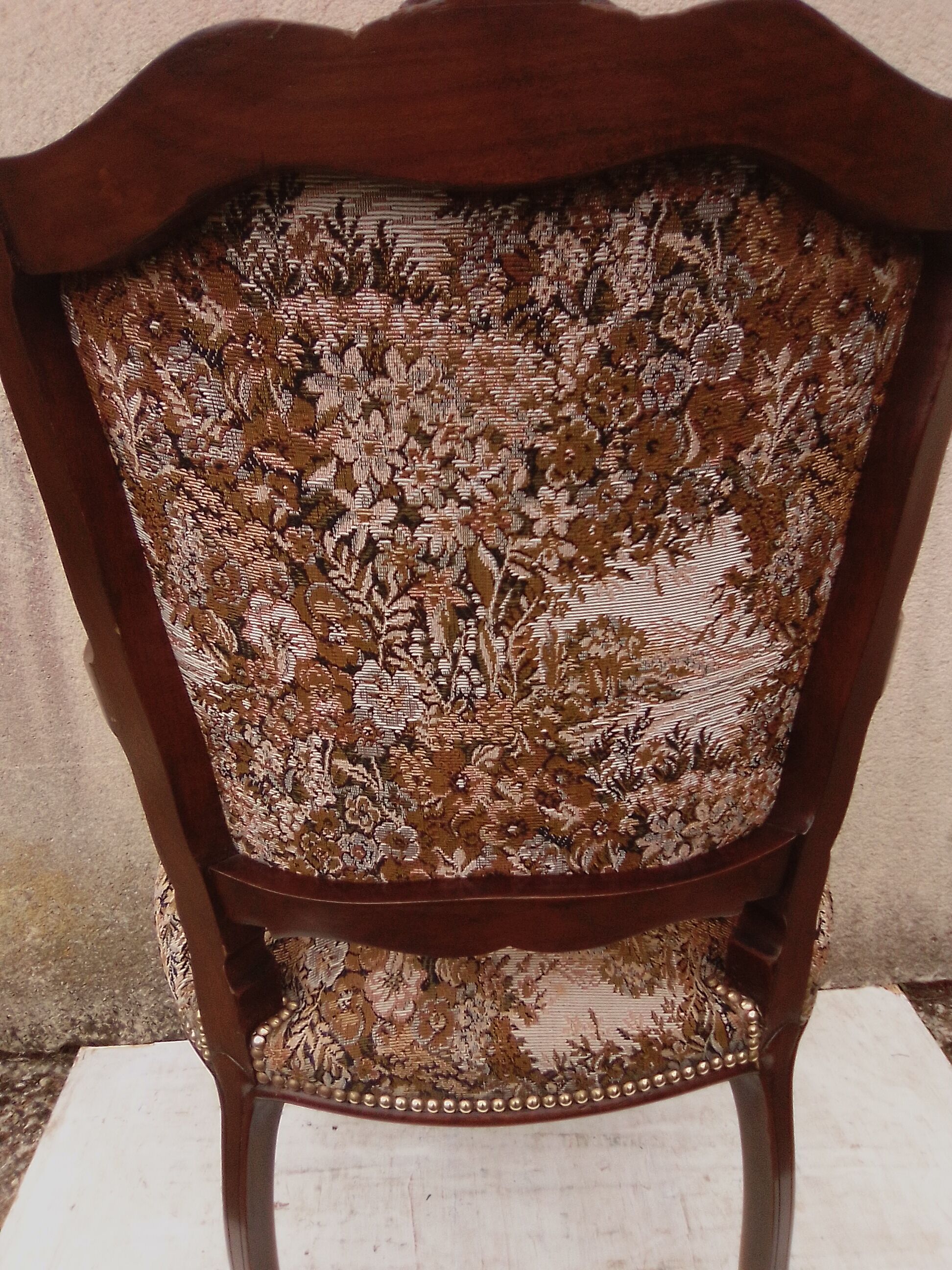 Convertible armchair with seat and back in tapestry