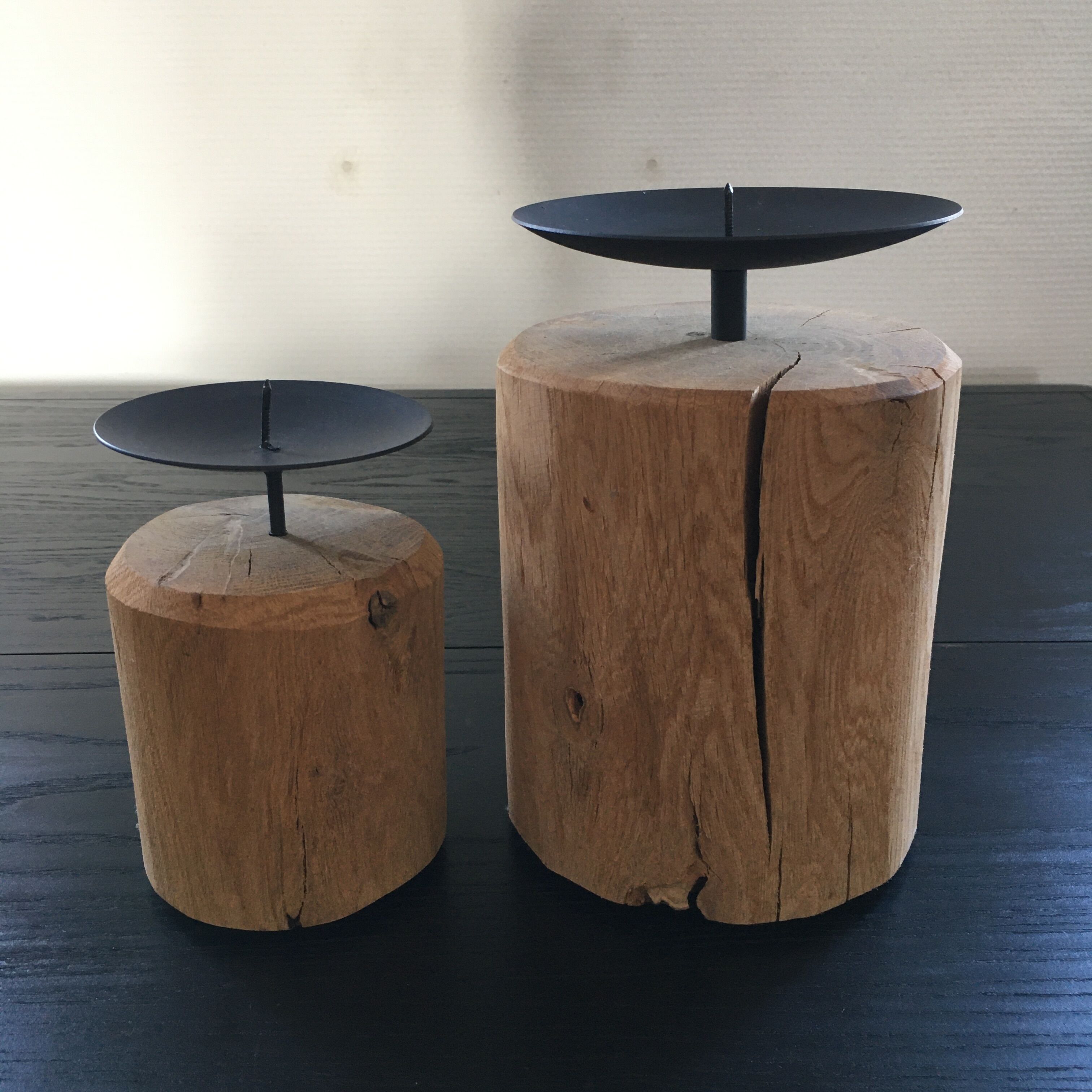 Pair of brutalist candlesticks