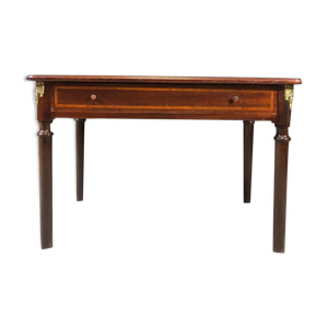 Table basse rectangulaire marquetée