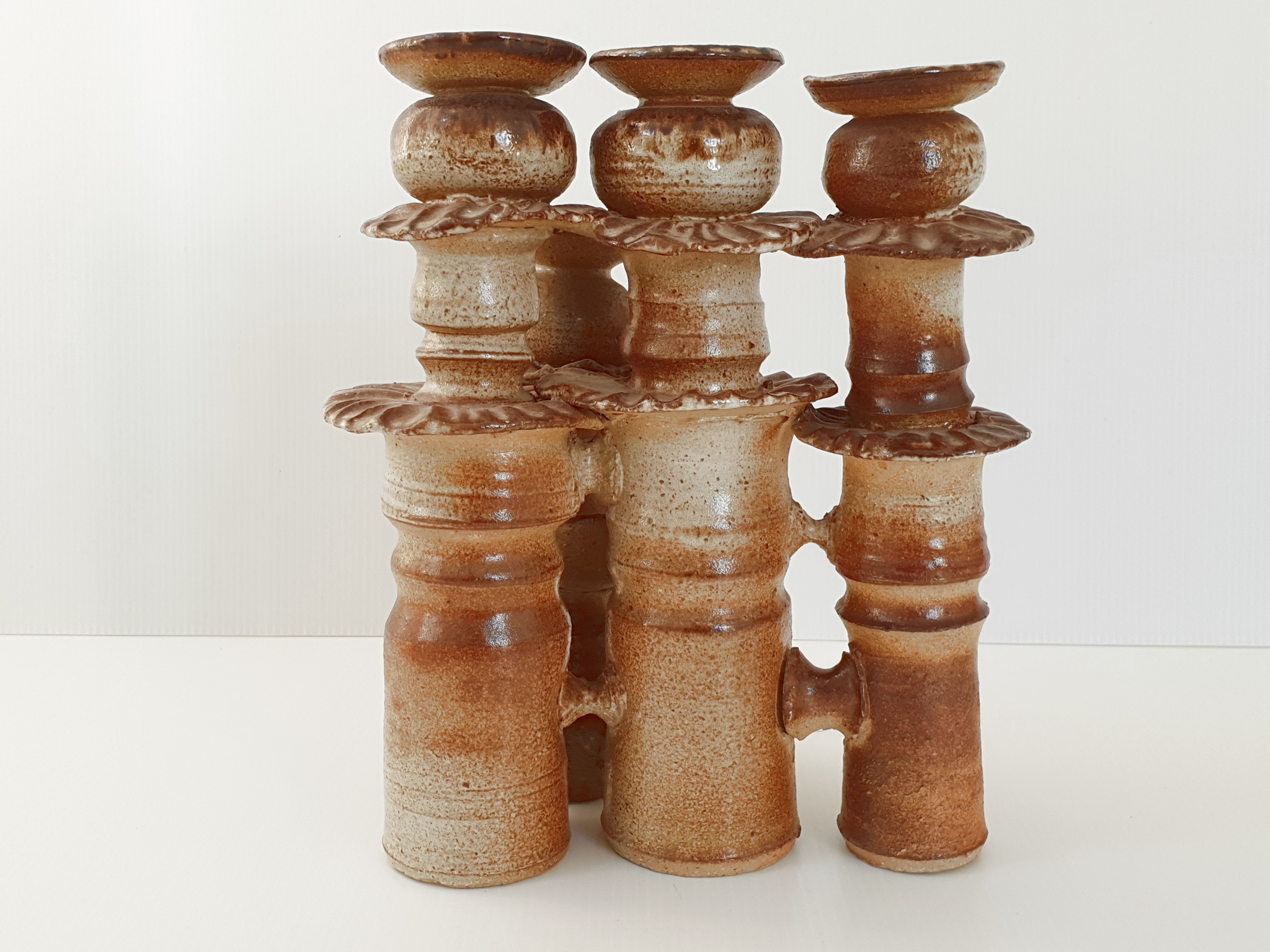 Vintage sandstone candlestick