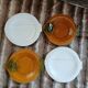 12 flat plates in earthenware/fish