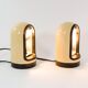 Lampe de table et applique beige intérieur en aluminium années 70