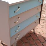 Renovated blue vintage chest of drawers