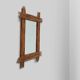 Grand miroir vintage en bambou avec miroir biseauté, France années 1960