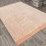 6x10 Rug For Living Room Soft Orange Vintage Rug, 200x307Cm SK 34952