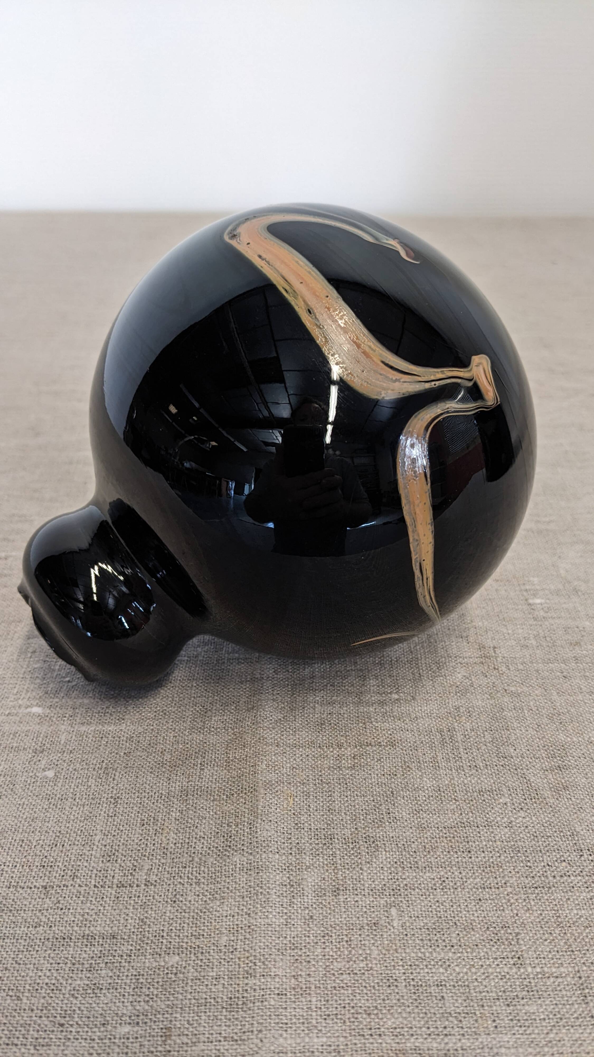 Flacon ou vase XL de Bob le Bleis pour la verrerie Maure Vieil, France 1970