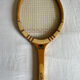 Vintage blond wood tennis racket