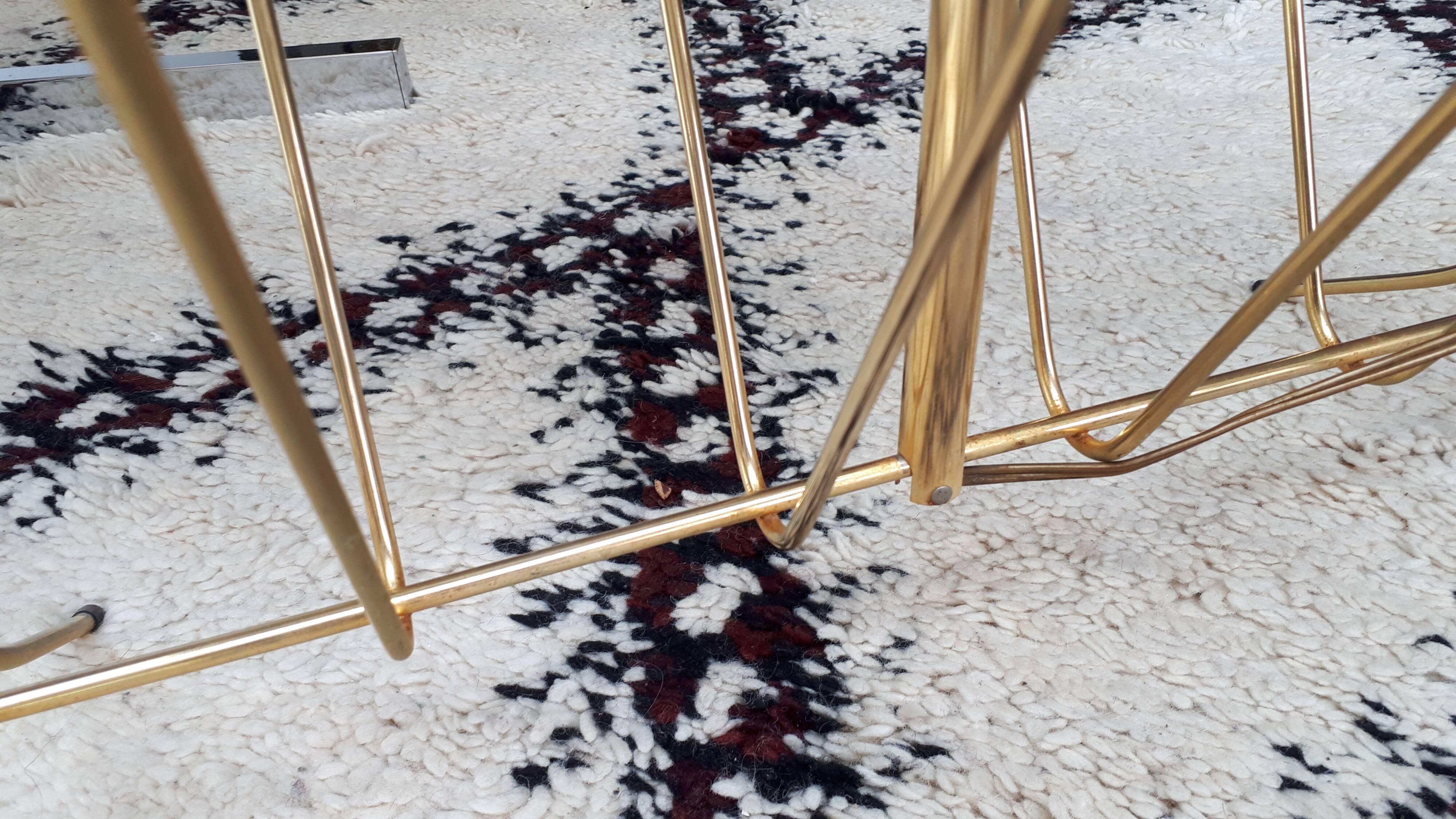 Floor lamp in gilded and opaline metal 50 years