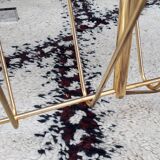 Floor lamp in gilded and opaline metal 50 years