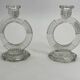 Pair of antique crystal candlesticks