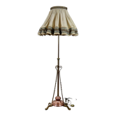 Lampadaire cuivre et laiton Napoleon III