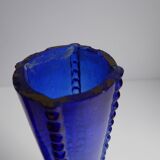 Pair of blue soliflore vases