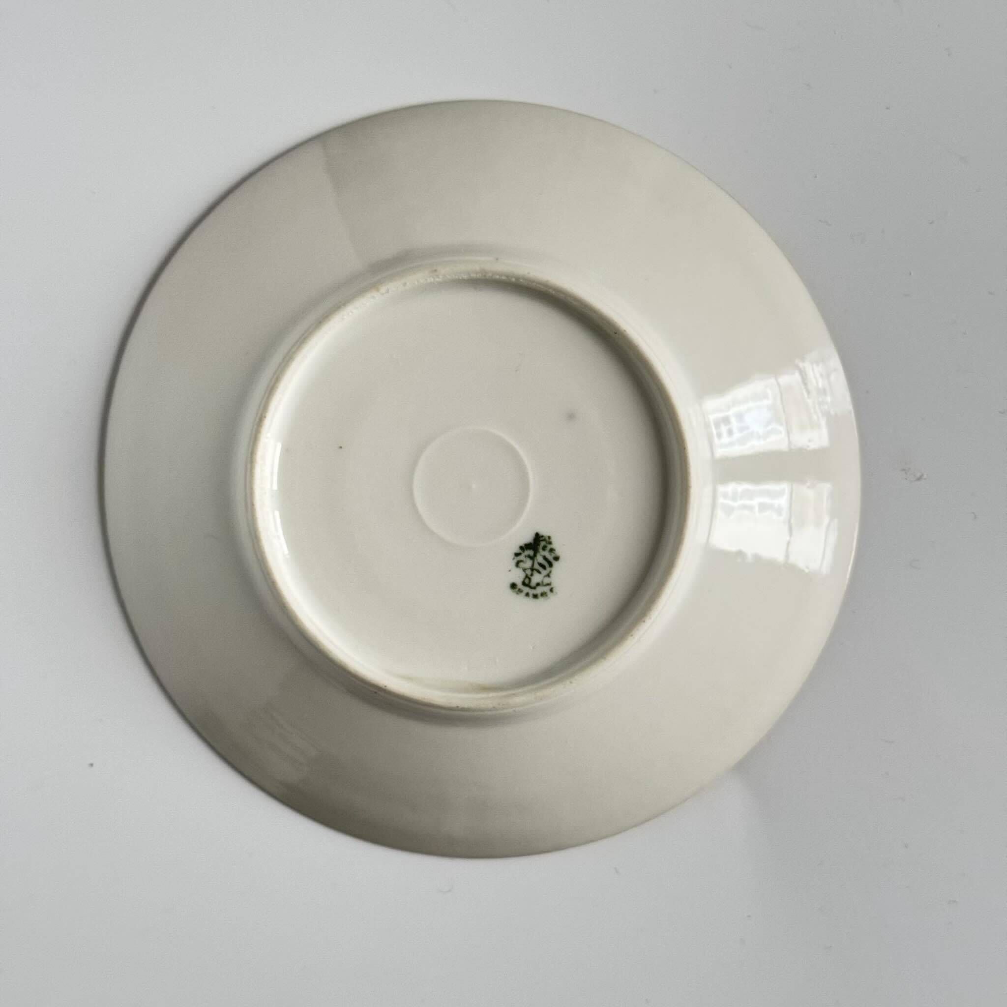 Limoges Porcelain Cup and Saucer | Golden Eagle Handle