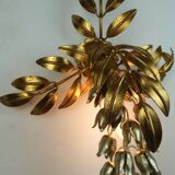 Hans koegl vintage florentine wall lamp sconce metal pioggia d'oro hollywood regency style
