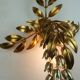 Hans koegl vintage florentine wall lamp sconce metal pioggia d'oro hollywood regency style
