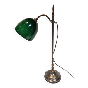 Lampe globe opaline verte
