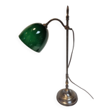 Green opaline globe lamp
