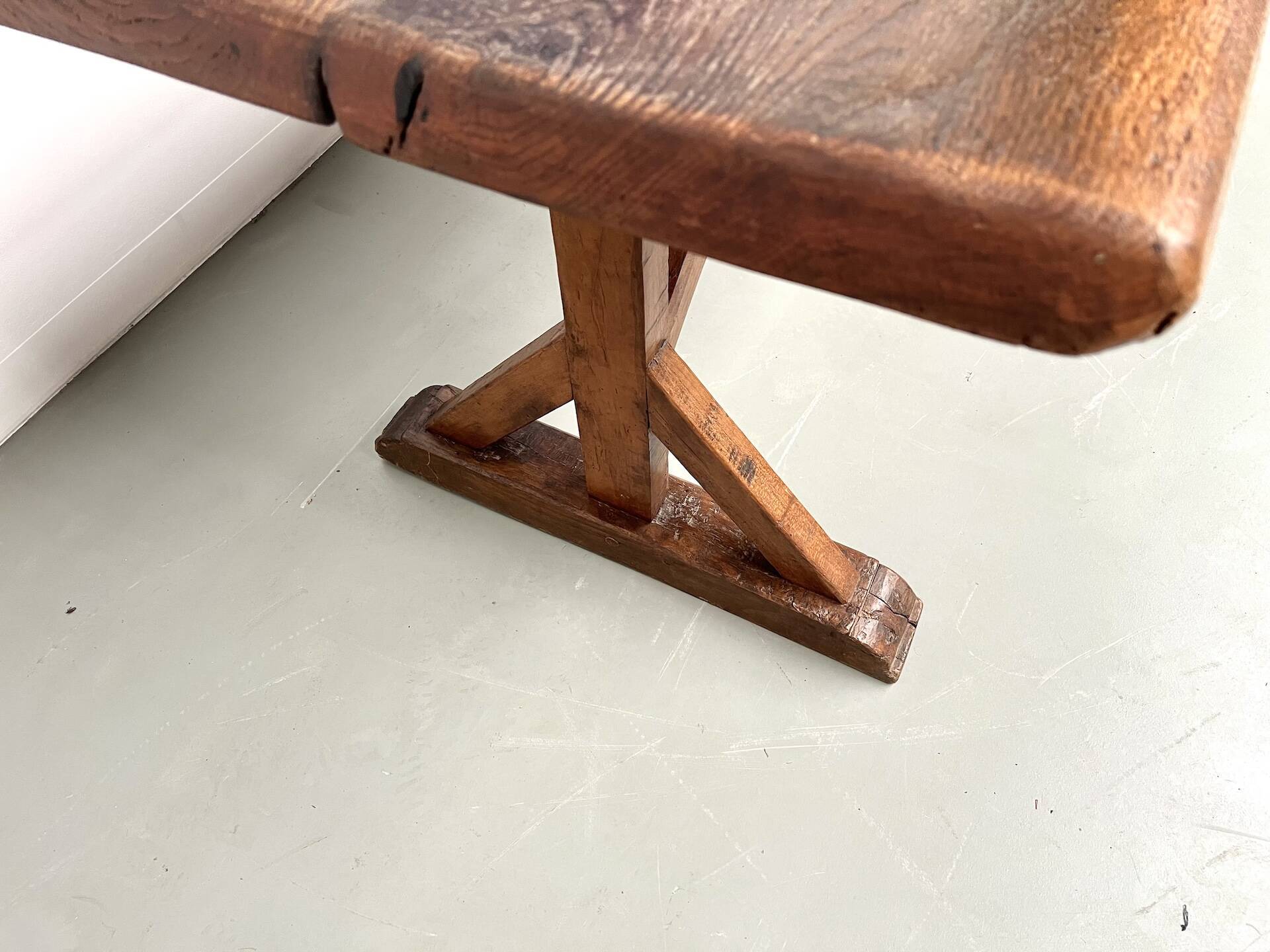 19th century brutalist oak table