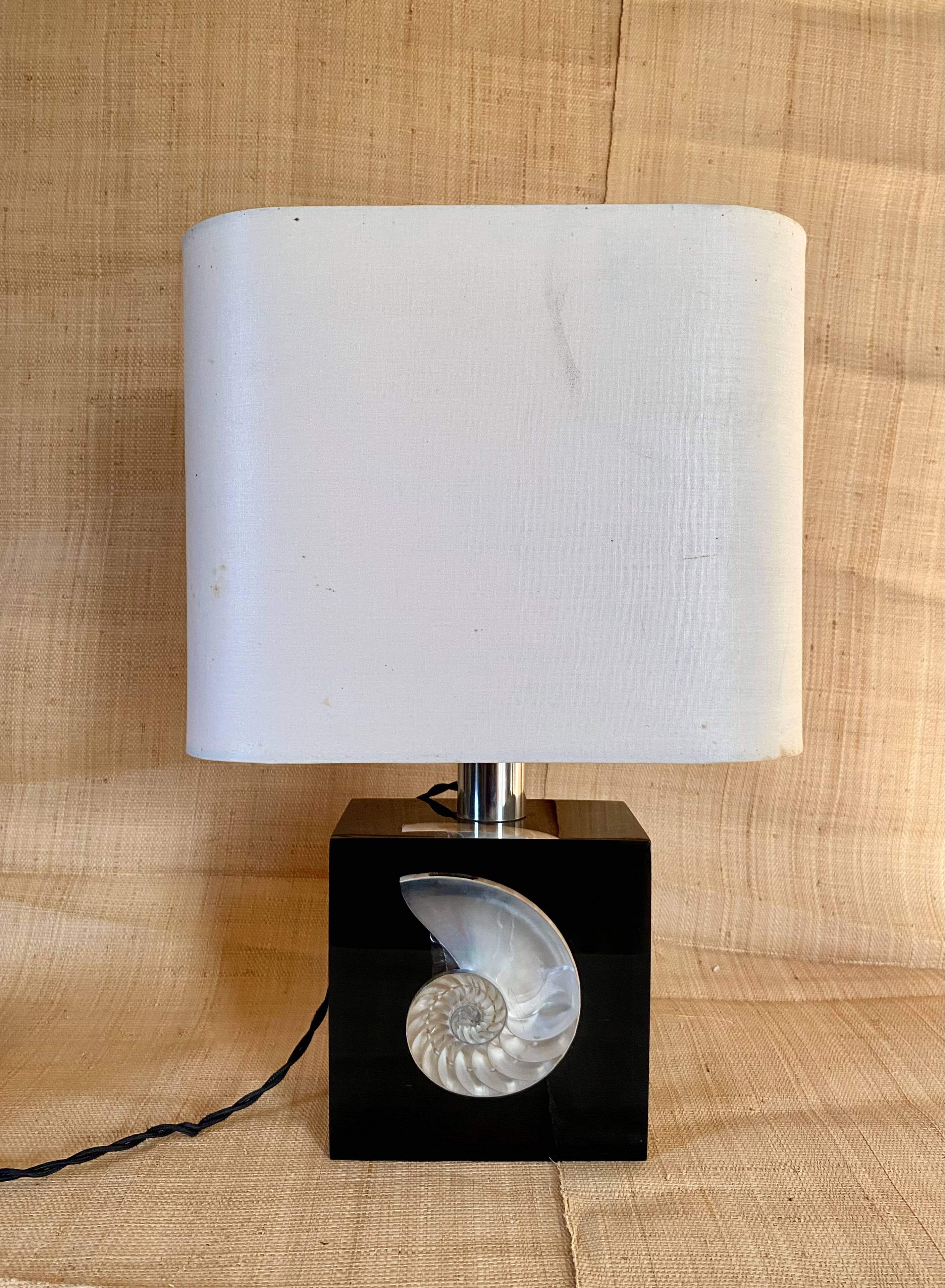 Lamp P. Giraudon, 1970, fabric cable 2M, lampshade