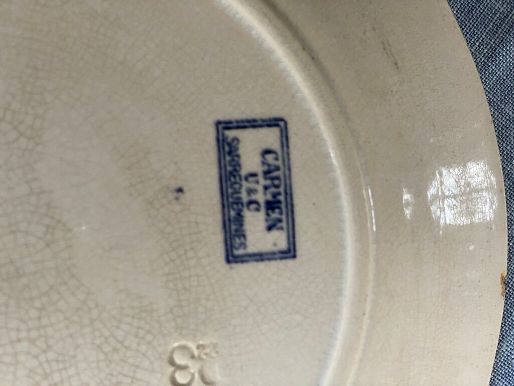 Lot of 7 plates, motiv flower and butterfly