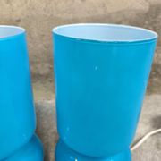 Paire de lampes vintage Ikéa Lykta bleues