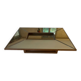 Oak and glass coffee table