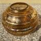 Large Art Deco round vase in amber glass signed Fains, circa 1930.