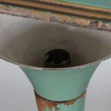 Vintage lamp in metal and wood