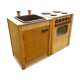 Vintage wooden children's school kitchen set