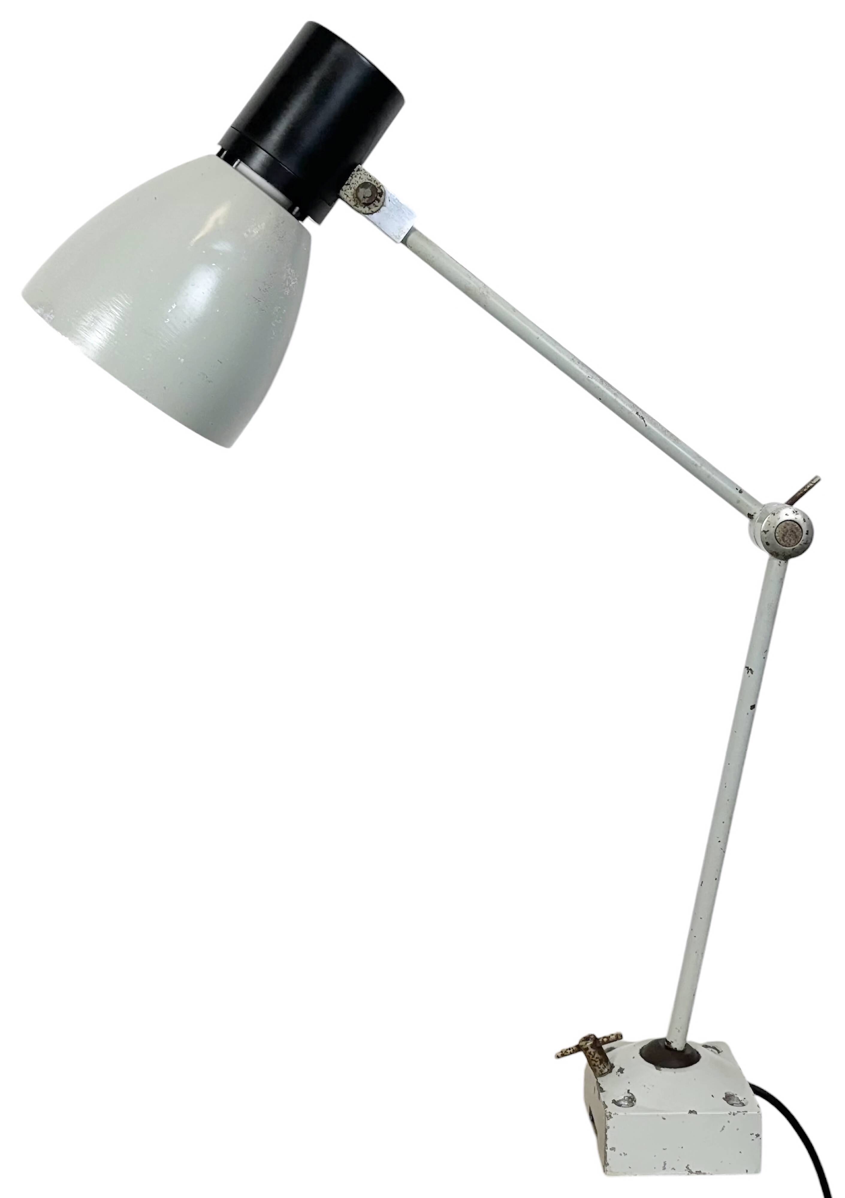 Grey Industrial Table Lamp from Elektrosvit, 1970s