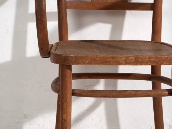 Ancienne chaise de bureau en bois courbé (c.1920)