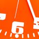 Vintage orange wall clock