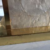 Lampe de table laiton et nacre italien 1970