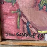 Spanish woman with a red bouquet, signed 1978.