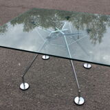 1970s Norman Foster Nomos glass table for Tecno Italy