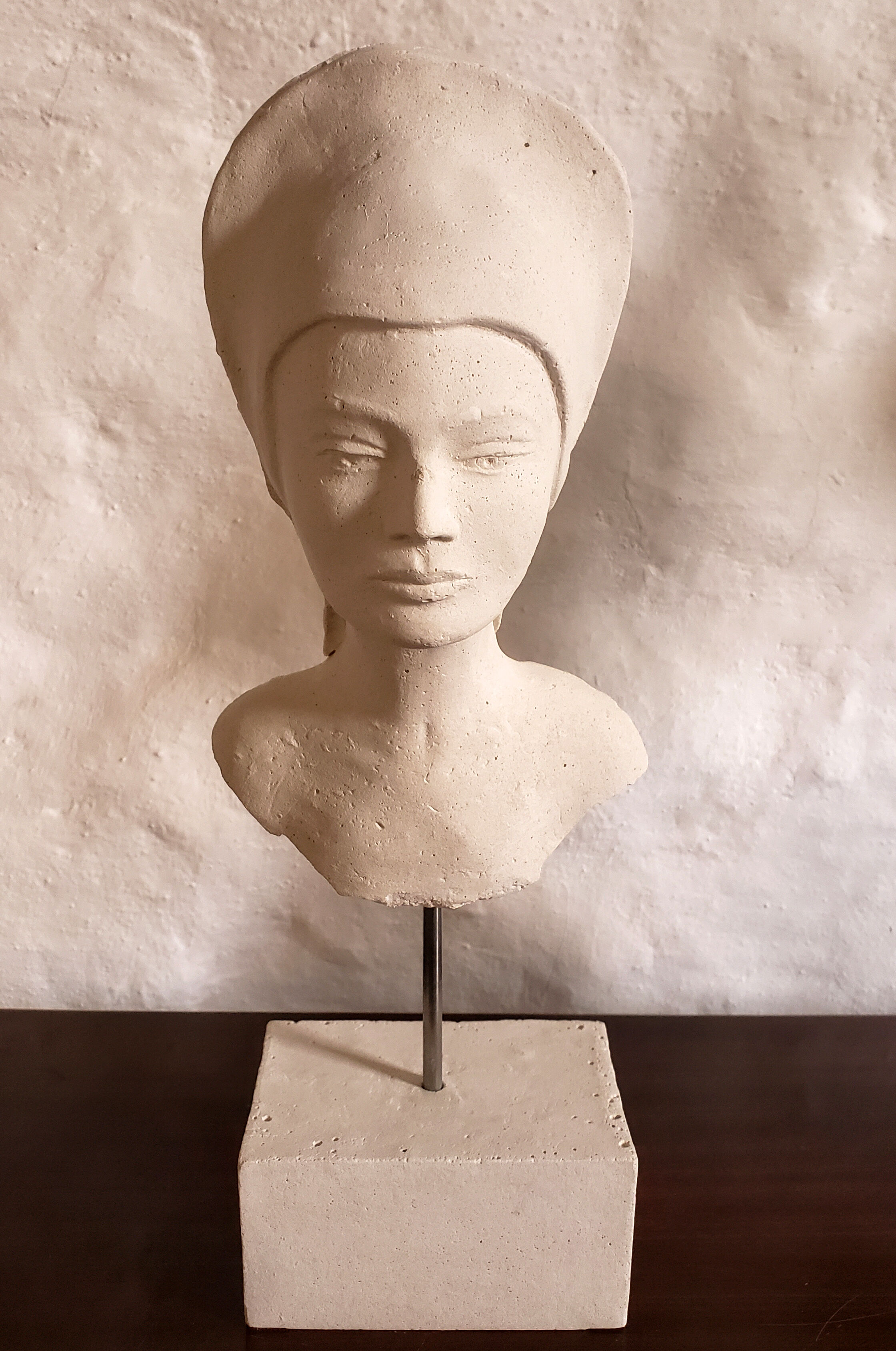 Woman bust in plaster