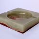 ​Italian ashtray in green and red onyx - 15 cm x 15 cm