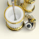 Elegant antique metal/brass condiment set