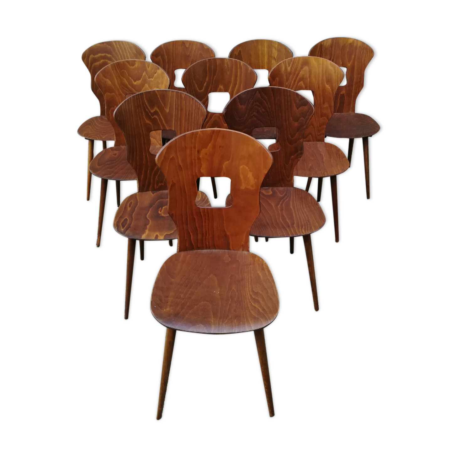 10 Baumann chairs, Gentiane model, 1950s