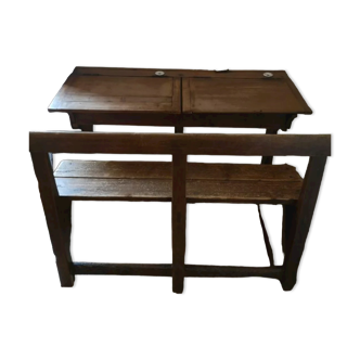 Vintage wooden school desk